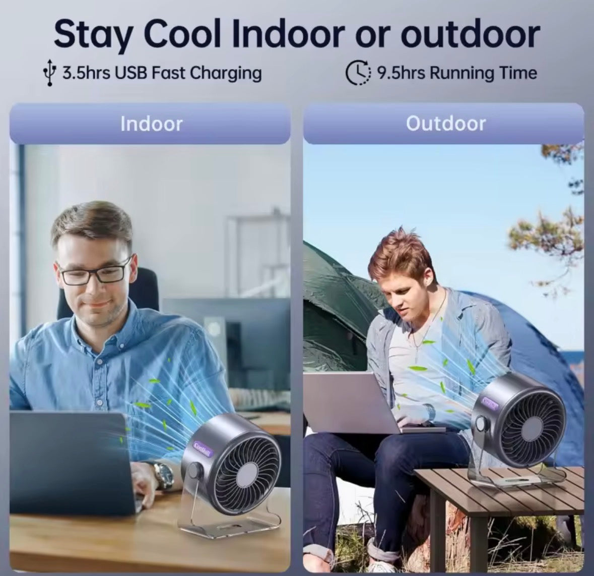 FrostNova fan used indoors and outdoors